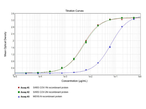 ELISA results of Rabbit Anti-SARS-CoV-2 Nucleocapsid Protein Antibody. ELISA results of Rabbit Anti-SARS-CoV-2 Nucleocapsid Protein Antibody.