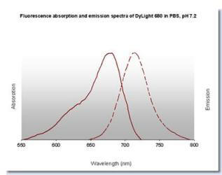 DyLight™ 680 Fluorescence Spectra. DyLight™ 680 Fluorescence Spectra.