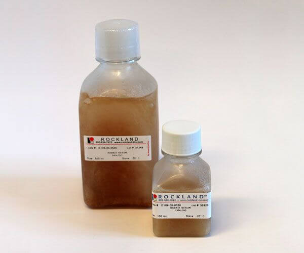 Rabbit serum sterile bottles: 100mL and 500mL Rabbit serum sterile bottles: 100mL and 500mL